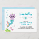 Search for mermaid and unicorn party invitations Cute