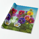 Search for pansy wrapping paper Blue