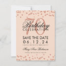 Search for 70th birthday save the dates Glitter