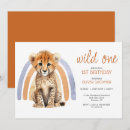 Search for cheetah 1st birthday invitations Cute