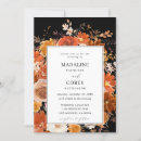 Search for orange and black wedding invitations Modern