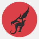 Search for dragon head stickers Red