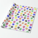 Search for dog paw print wrapping paper Background
