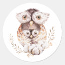 Search for watercolor owl stickers Baby shower