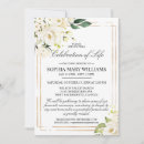 Search for white rose funeral invitations In loving memory