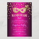 Search for pink masquerade party invitations Mask