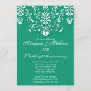 Search for emerald anniversary invitations Damask