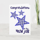 Search for new job postcards Blue