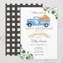 Search for blue truck baby shower invitations Fall