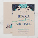 Search for navy turquoise wedding invitations Floral