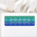 Search for teal blue return address labels Cute