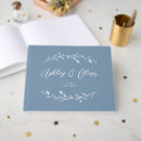 Search for wildflowers wedding guest books Dusty blue