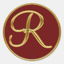 Search for gold r monogram stickers Letter