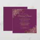 Search for purple rehearsal dinner invitations Sophisticated