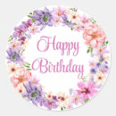 Search for happy birthday flowers stickers Botanical
