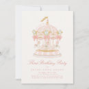 Search for carousel birthday invitations Princess