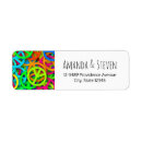 Search for peace symbol return address labels Groovy