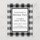 Search for buffalo check birthday invitations Masculine