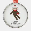 Search for sock monkey christmas tree decorations Xmas