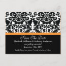 Search for orange damask postcards Black