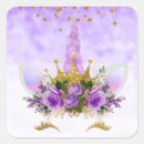 Search for golden unicorn stickers For kids