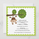 Search for cute monkey square invitations Safari