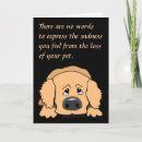 Search for loss of pet sympathy cards Cute