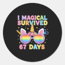 Search for funny i survived stickers 67 days