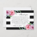 Search for pink black wedding thank you cards Flowers