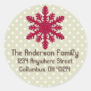 Search for snowflakes return address stickers Merry christmas