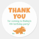 Search for orange dinosaur stickers Birthday