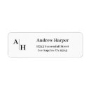 Search for masculine monogram return address labels Monogrammed