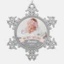 Search for pewter snowflake christmas tree decorations Baby girl