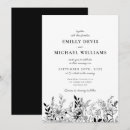 Search for monochrome wedding invitations Black white