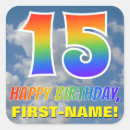 Search for 15 birthday stickers 15 years old