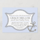 Search for blue grey baby shower invitations Nautical