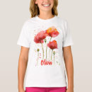 Search for red poppy flowers tshirts Watercolor