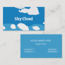 Search for blue sky and clouds business cards Travel