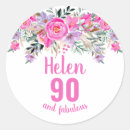 Search for 90th birthday party stickers White