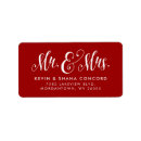 Search for married and merry return address labels Mr and mrs