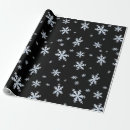 Search for black with snowflakes wrapping paper White