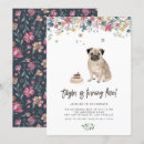 Search for pug invitations Watercolor