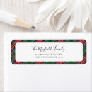 Search for red green return address labels Plaid