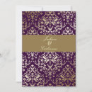 Search for ivory damask invitations Gold