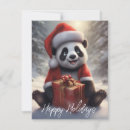 Search for panda bear christmas cards Santa