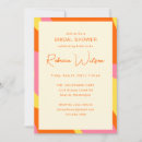 Search for pink orange bridal shower invitations Abstract