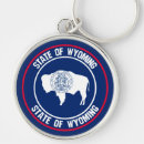 Search for wyoming rounded key rings Flag