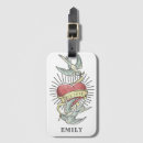 Search for love heart luggage tags Vintage