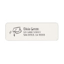 Search for quirky return address labels Black and white