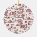 Search for toile christmas tree decorations Toile de jouy